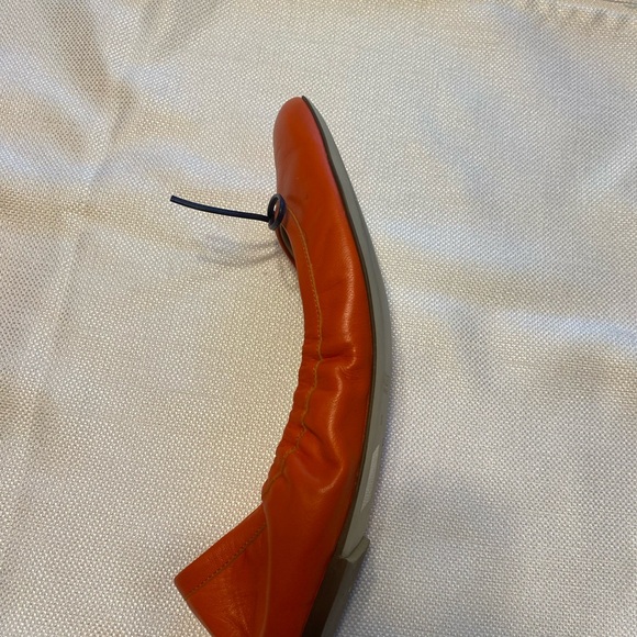 J Crew Orange Leather flats sz 9.5 - Picture 4 of 8